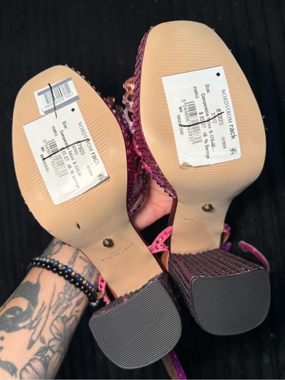 Kurt Geiger Crystal Platform Sandals